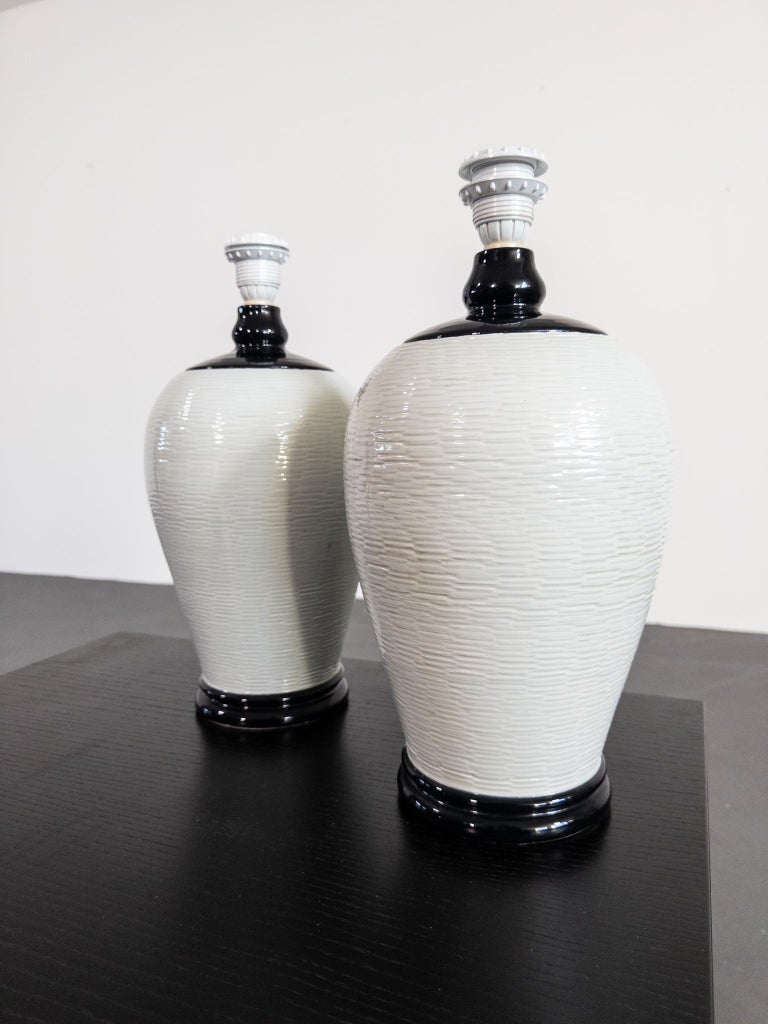 Elegant Pair of Table Lamps – NK, Sweden (1950s)