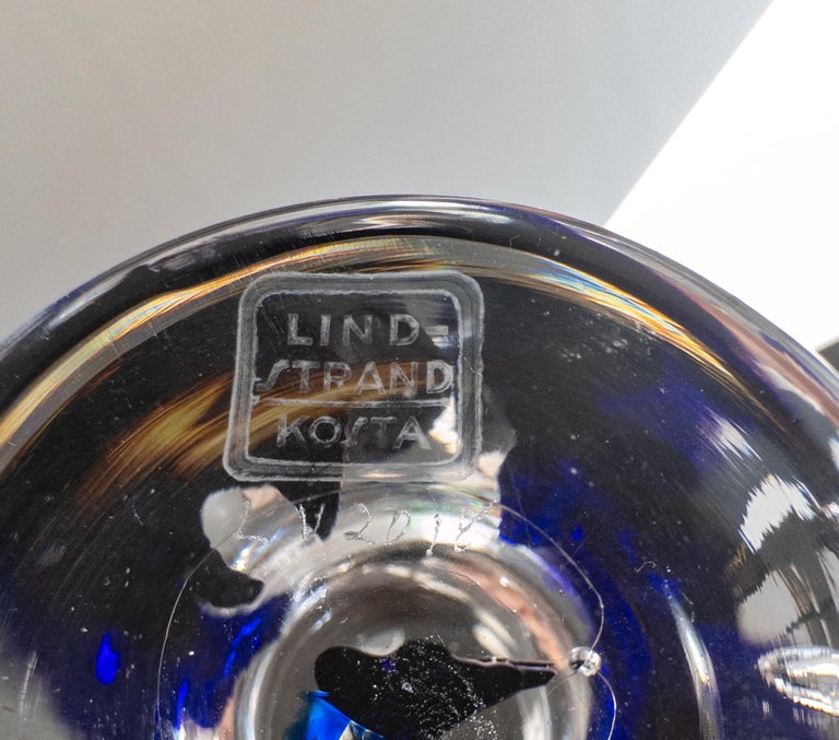 Vicke Lindstrand for Kosta, Sweden – Signed Art Glass Bowl, 1950s-60s