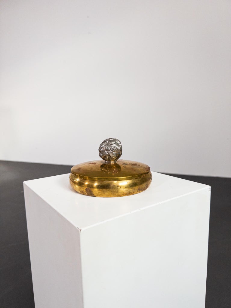 Modern Swedish Lidded Jar by Carl-Einar Borgström for Ystad-Metall, 1930s