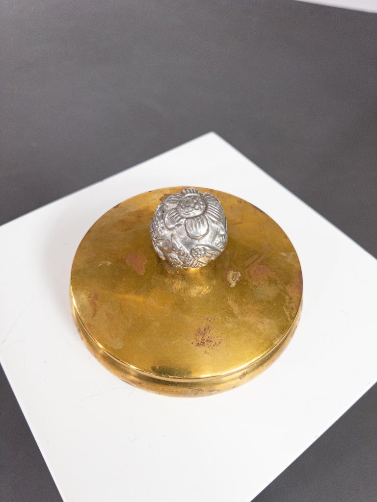 Modern Swedish Lidded Jar by Carl-Einar Borgström for Ystad-Metall, 1930s