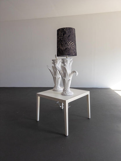 Stunning Vintage Porcelain Table Lamps – Italian Style, Floral Design