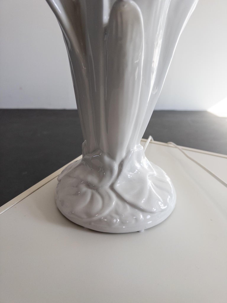 Stunning Vintage Porcelain Table Lamps – Italian Style, Floral Design