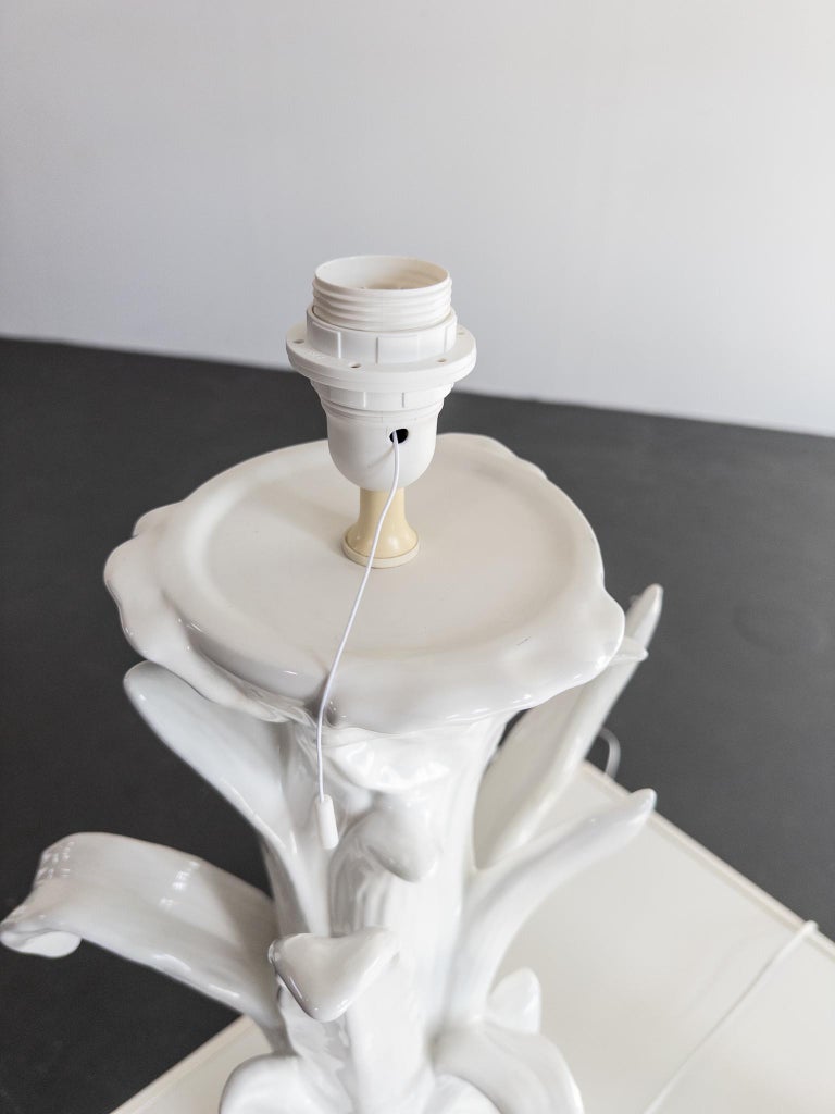 Stunning Vintage Porcelain Table Lamps – Italian Style, Floral Design