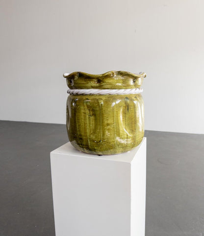 Vintage Italian Rope Tassel Cachepot Planter – Circa 1960