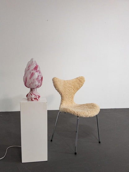 Sculptural Art Glass Table Lamp by Monica Backström for Pukeberg, 1970s