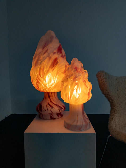 Sculptural Art Glass Table Lamp by Monica Backström for Pukeberg