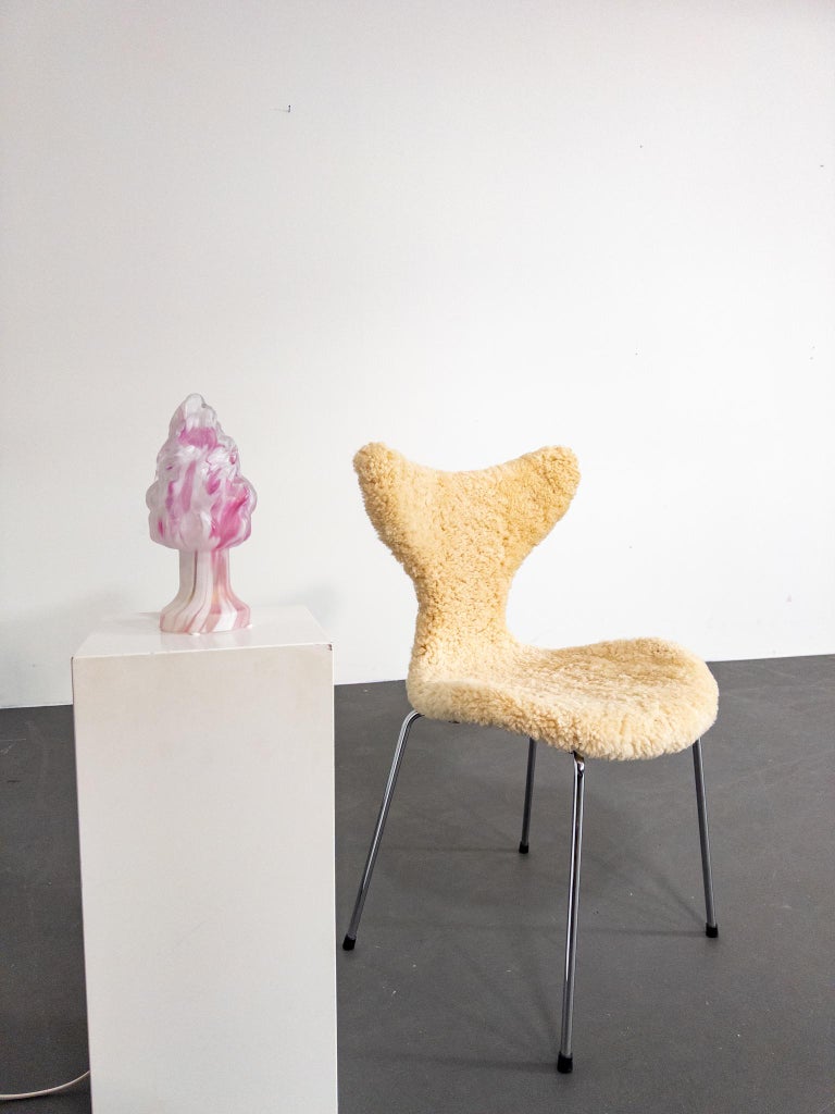 Sculptural Art Glass Table Lamp by Monica Backström for Pukeberg