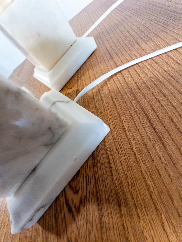 Pair of Italian Alabaster Grape Table Lamps – 1950s