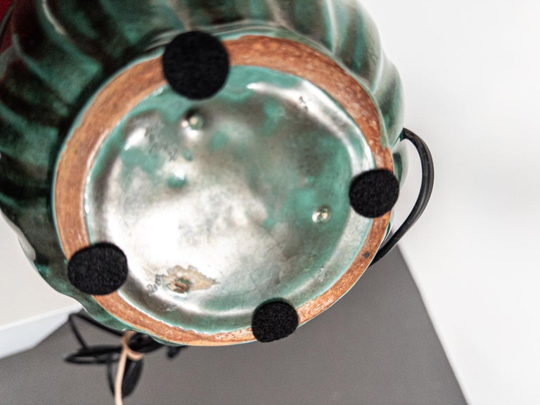 Art Deco Ceramic Table Lamp by Anna-Lisa Thomson for Upsala Ekeby, 1930s