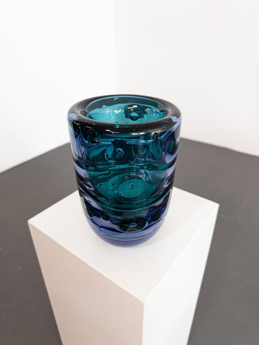 “Blue Skies” by Bengt Edenfalk – Unique Art Glass Vase