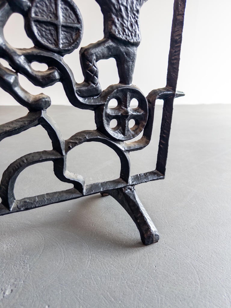 Brutalist Cast Iron Fireplace Screen by Olle Hermansson for Husqvarna – Sweden