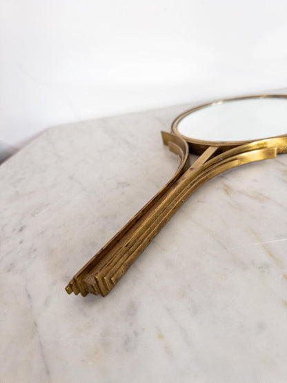 Double-Sided Hand Mirror by Ivar Ålenius Björk for Ystad-Metall, Sweden, 1940s