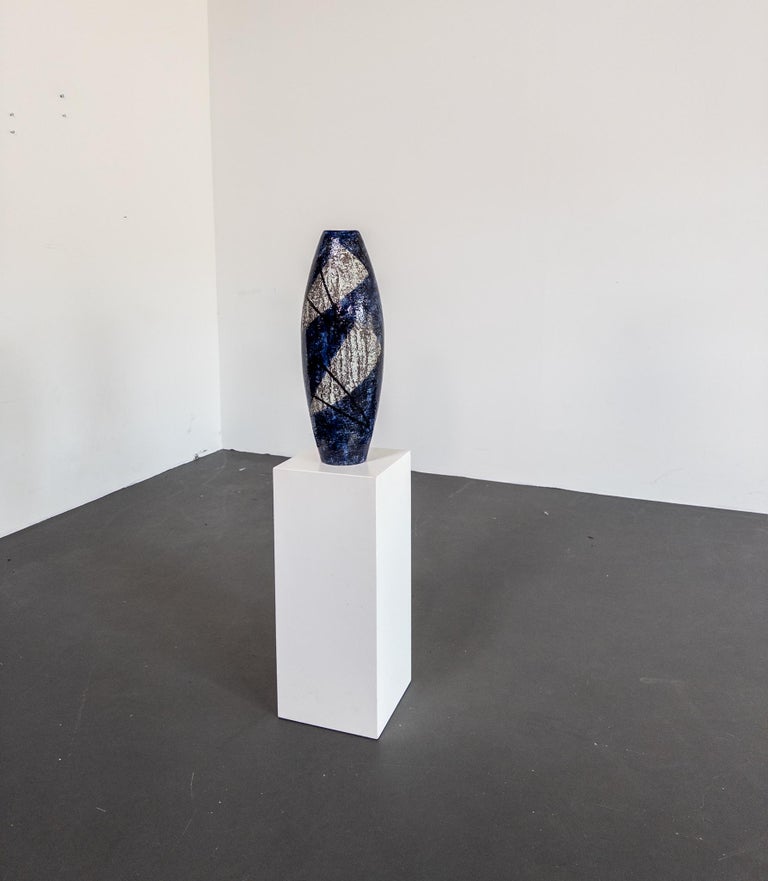 Monumental “Chamotte” Floor Vase by Ingrid Atterberg for Upsala Ekeby, Sweden