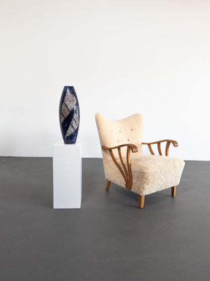 Monumental “Chamotte” Floor Vase by Ingrid Atterberg for Upsala Ekeby, Sweden