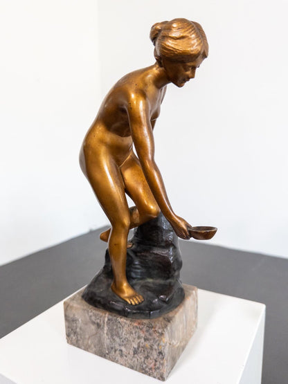 Robert Rudolfi Bronze Sculpture “An der Quelle” – ca. 1920s