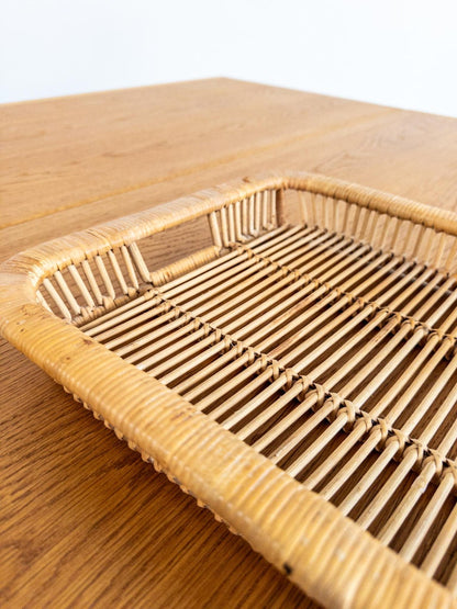 Vintage Rattan Tray by Artek, Finland, 1950s–60s