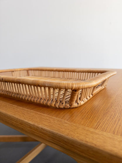 Vintage Rattan Tray by Artek, Finland, 1950s–60s
