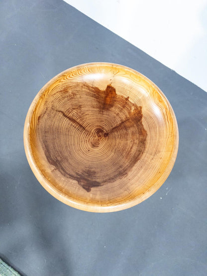 Sculptural Turned Pine Bowl by Oscar Johansson, Sweden