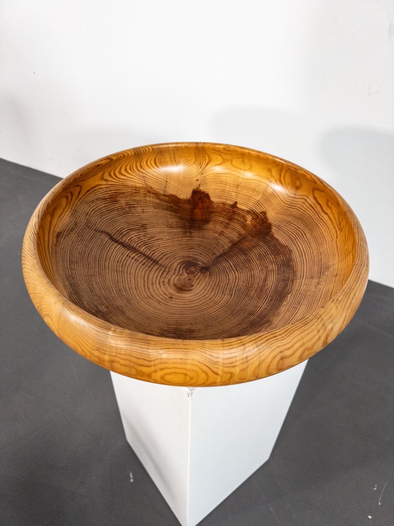 Sculptural Turned Pine Bowl by Oscar Johansson, Sweden