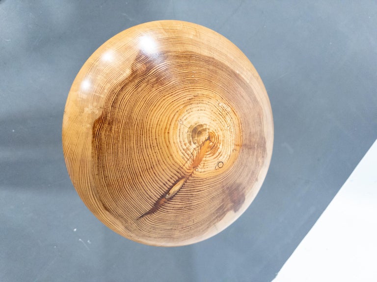 Sculptural Turned Pine Bowl by Oscar Johansson, Sweden