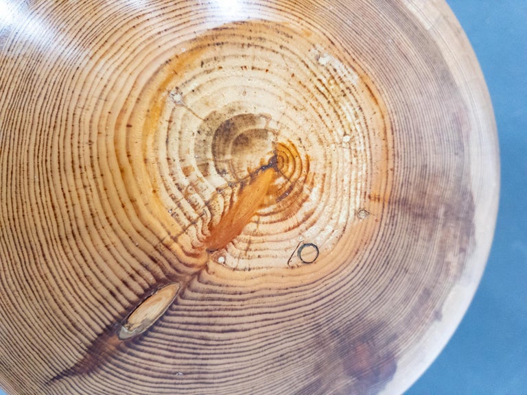 Sculptural Turned Pine Bowl by Oscar Johansson, Sweden