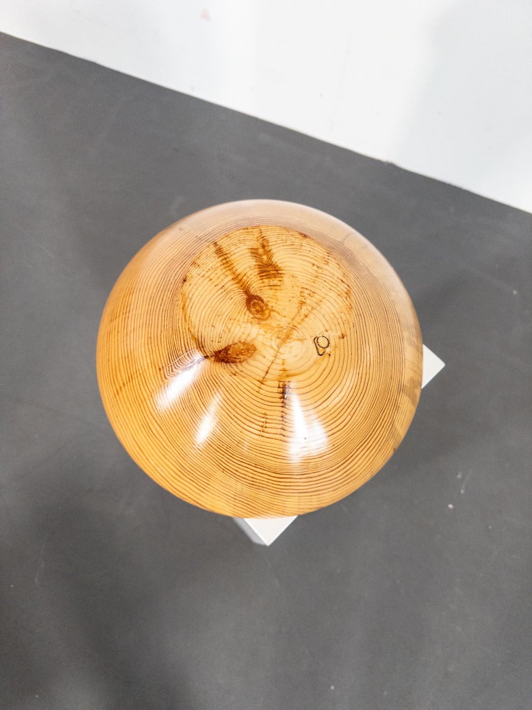 Sculptural Turned Pine Bowl by Oscar Johansson, Sweden