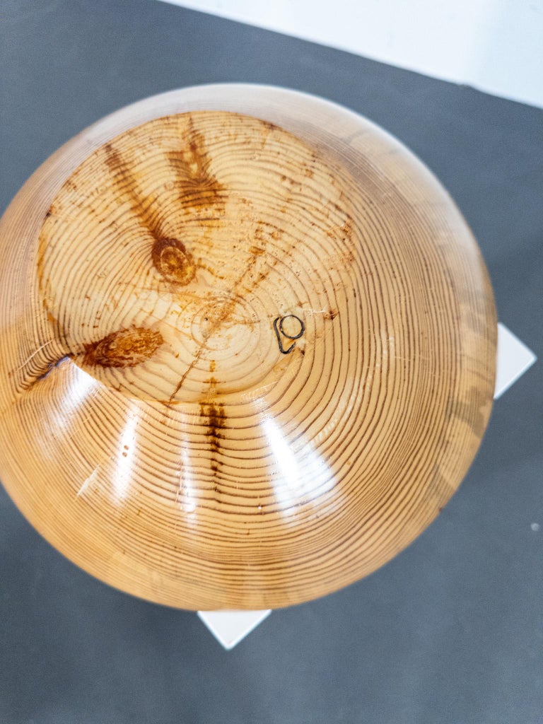 Sculptural Turned Pine Bowl by Oscar Johansson, Sweden