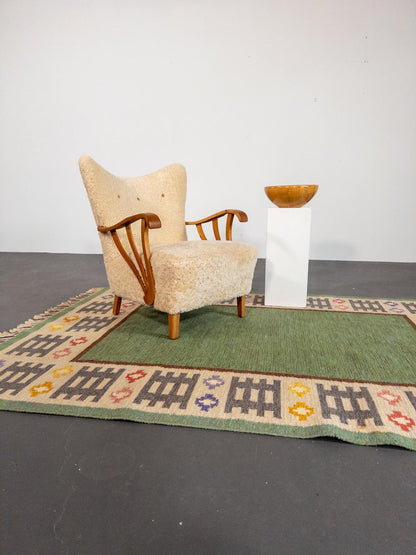 Sculptural Turned Pine Bowl by Oscar Johansson, Sweden