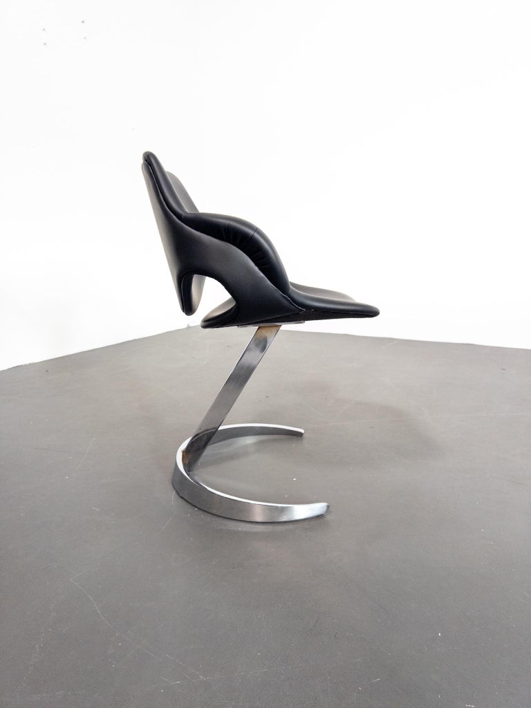 Set of Four Boris Tabakoff dining Chairs, France, 1970s