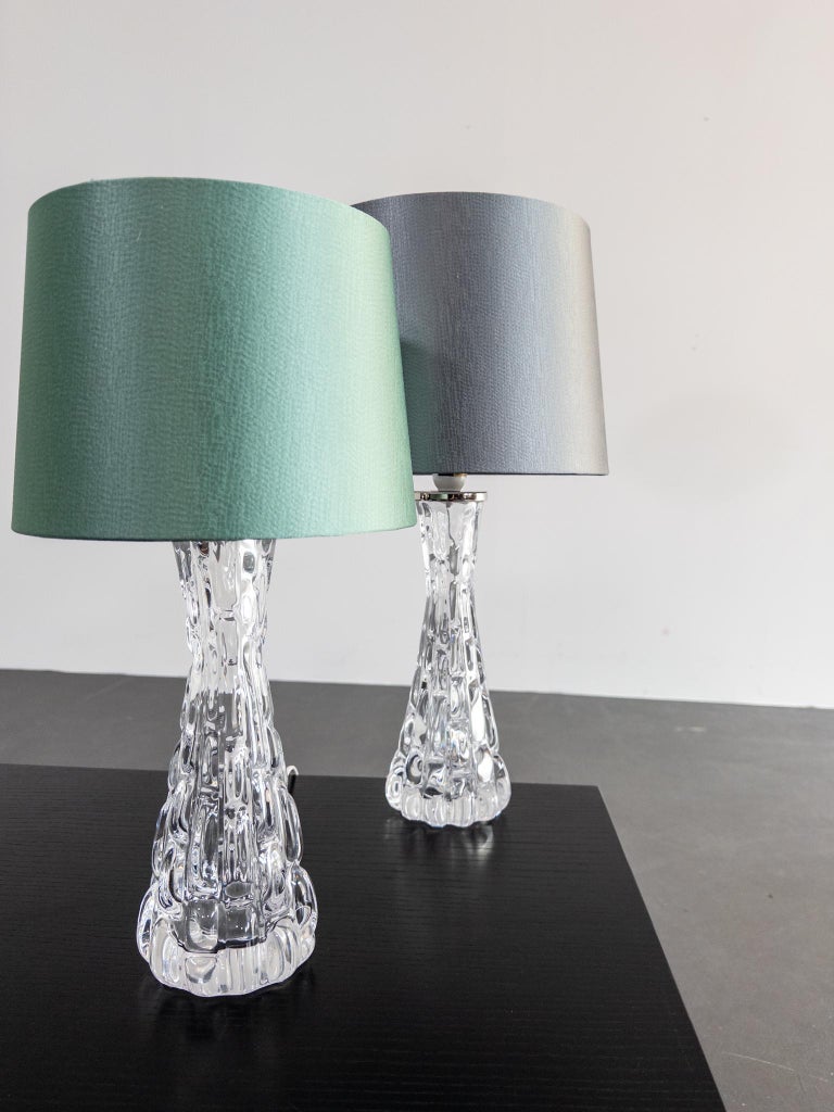 Sculptural Glass Table Lamps by Carl Fagerlund for Orrefors, Sweden, 1960s