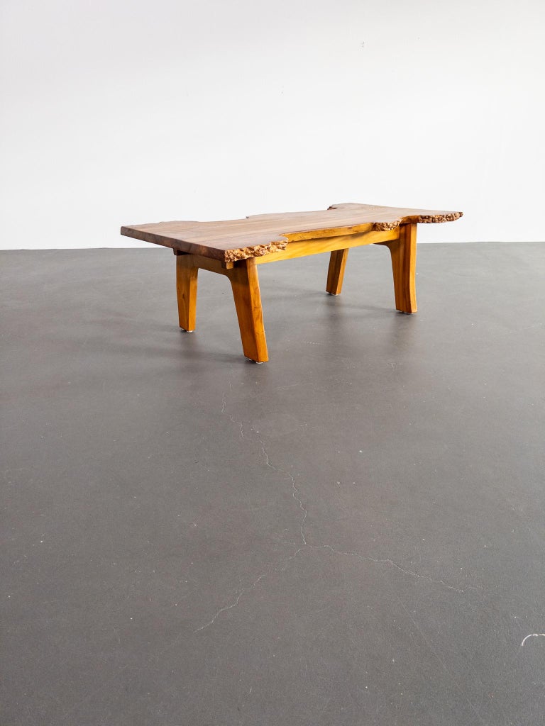 Sculptural Burl Wood Coffee Table by Söwe Konst, Sweden, 1970s