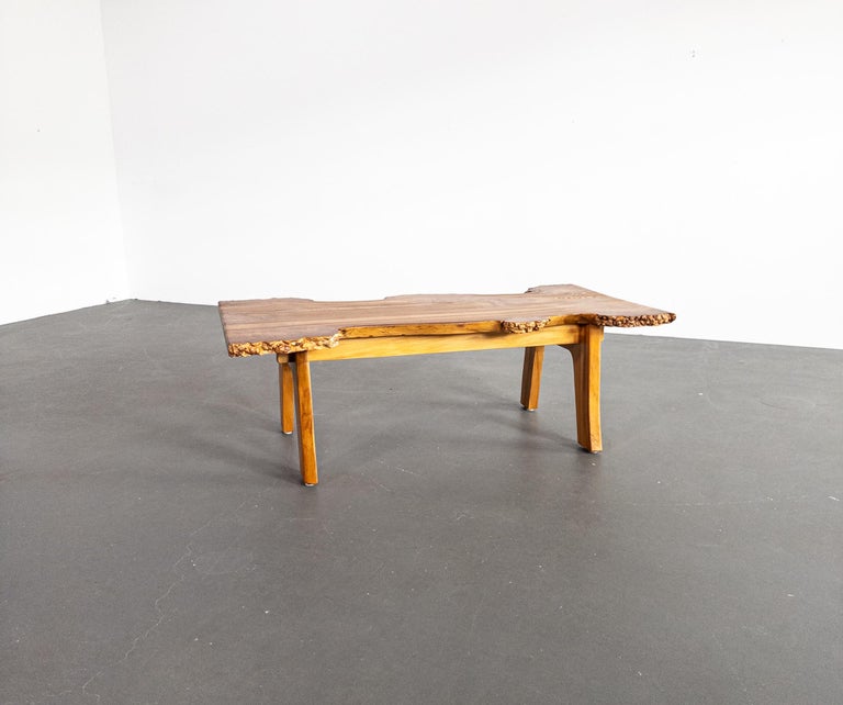 Sculptural Burl Wood Coffee Table by Söwe Konst, Sweden, 1970s