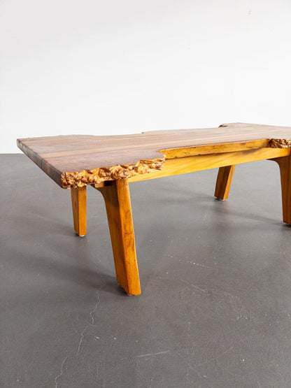 Sculptural Burl Wood Coffee Table by Söwe Konst, Sweden, 1970s