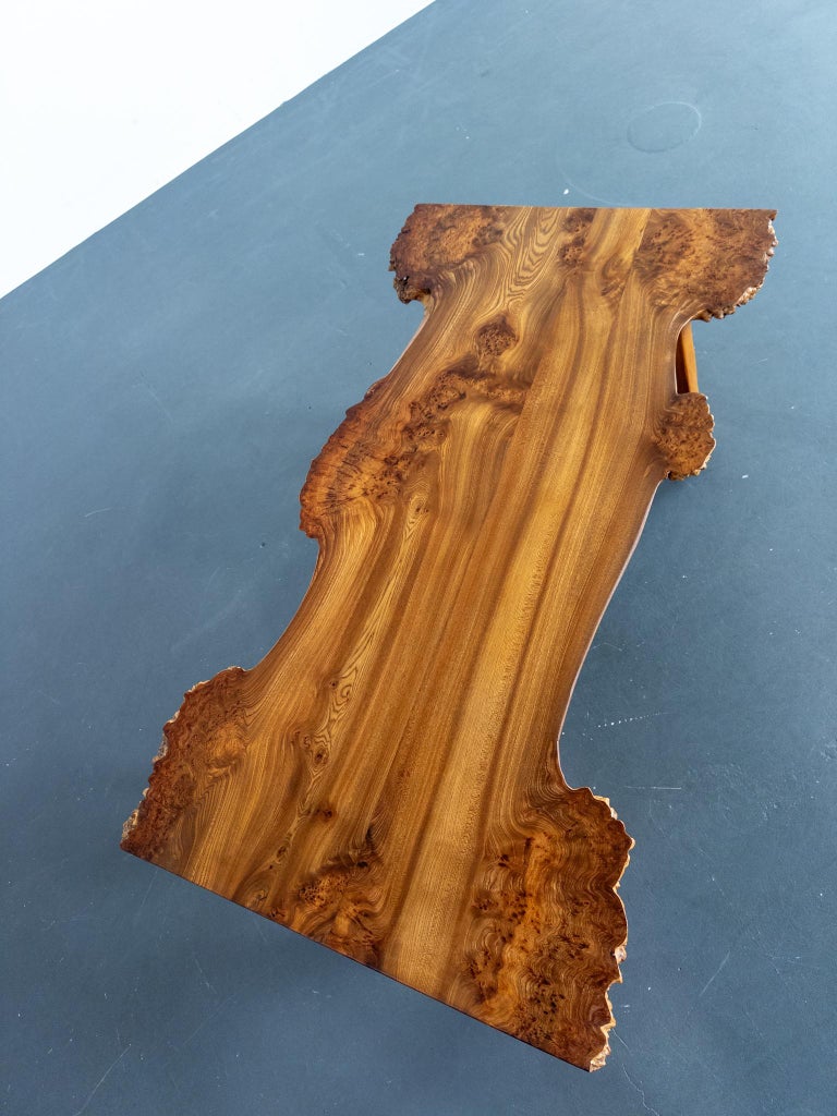Sculptural Burl Wood Coffee Table by Söwe Konst, Sweden, 1970s