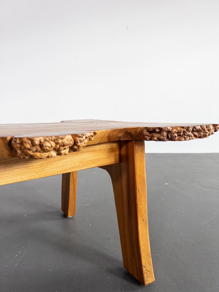 Sculptural Burl Wood Coffee Table by Söwe Konst, Sweden, 1970s