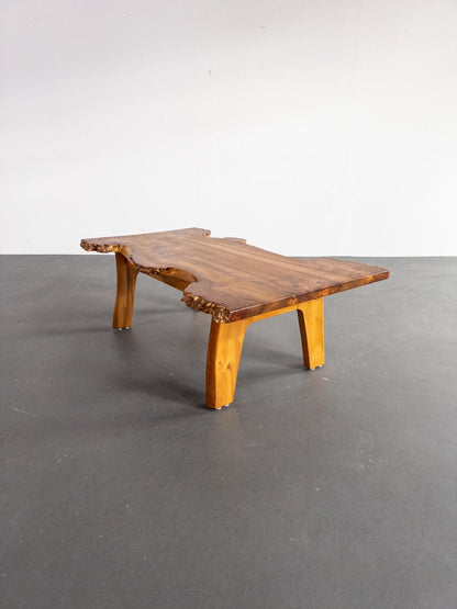 Sculptural Burl Wood Coffee Table by Söwe Konst, Sweden, 1970s