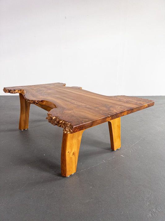 Sculptural Burl Wood Coffee Table by Söwe Konst, Sweden, 1970s
