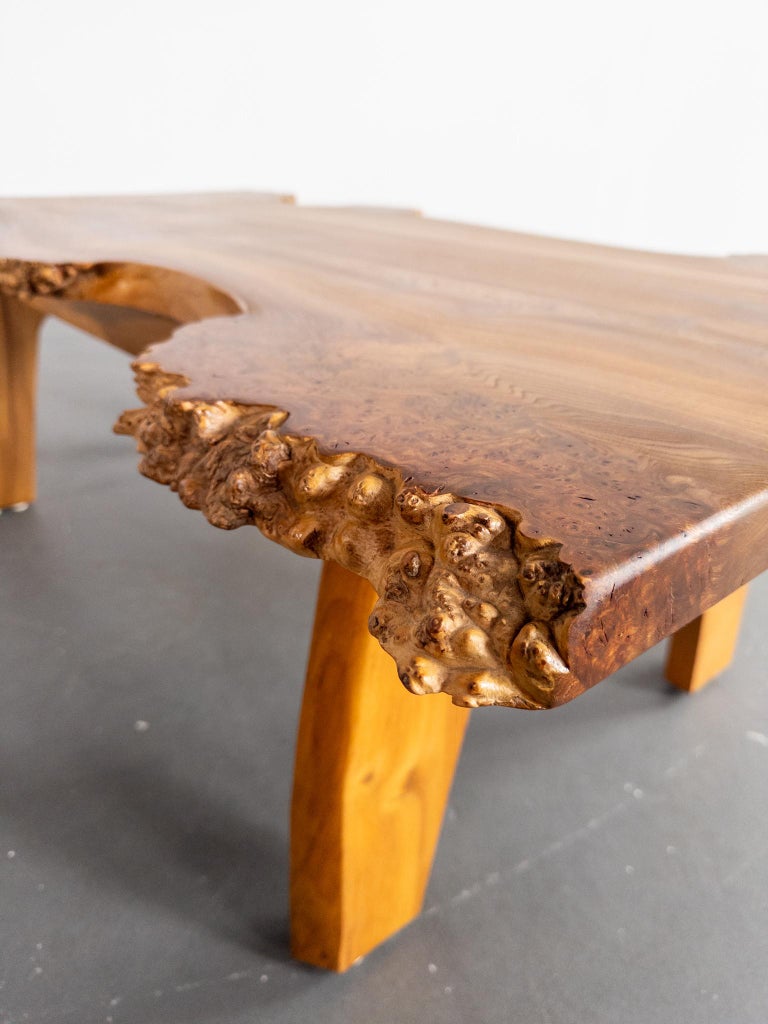 Sculptural Burl Wood Coffee Table by Söwe Konst, Sweden, 1970s