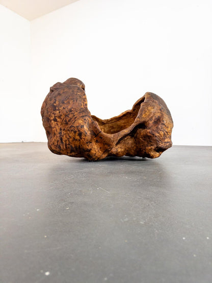 Monumental 19th Century Scandinavian Burl Wood Vessel – Organic Sculpture