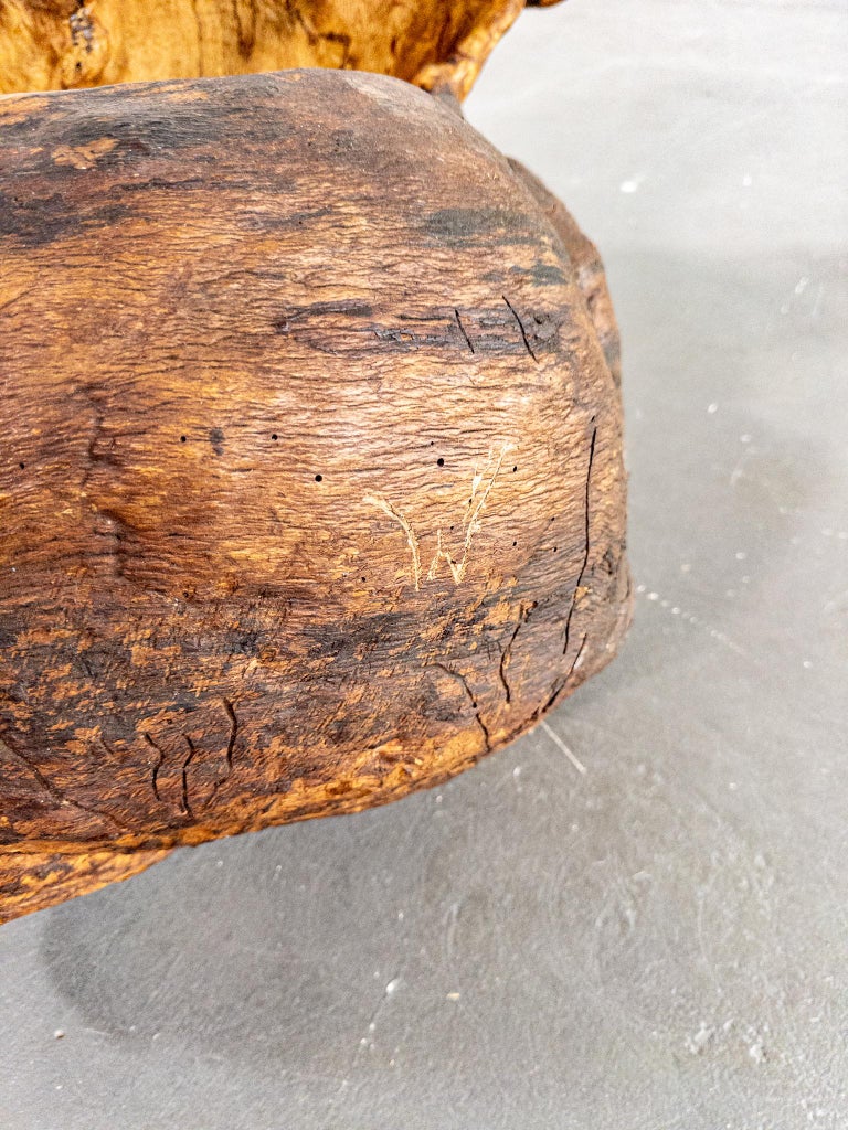 Monumental 19th Century Scandinavian Burl Wood Vessel – Organic Sculpture