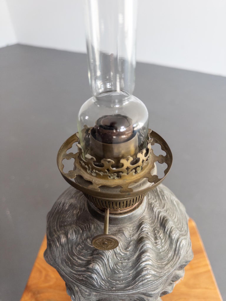 Antique German Oil Lamp with “Herold” Burner by Brendel & Löwig, Berlin, c. 1900