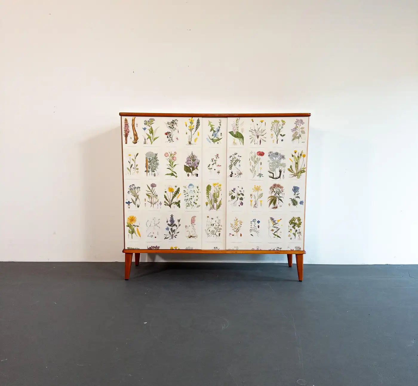 Scandinavian “Flora” Cabinet, Inspired by Josef Frank