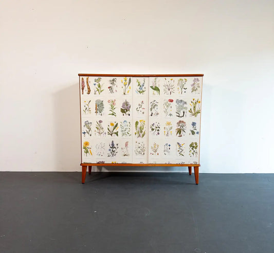 Scandinavian “Flora” Cabinet, Inspired by Josef Frank