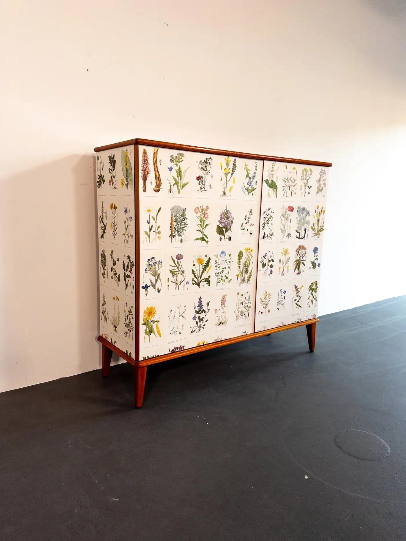 Scandinavian “Flora” Cabinet, Inspired by Josef Frank