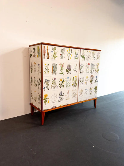 Scandinavian “Flora” Cabinet, Inspired by Josef Frank