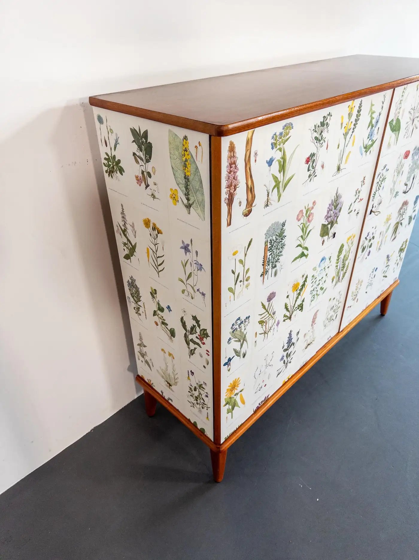Scandinavian “Flora” Cabinet, Inspired by Josef Frank
