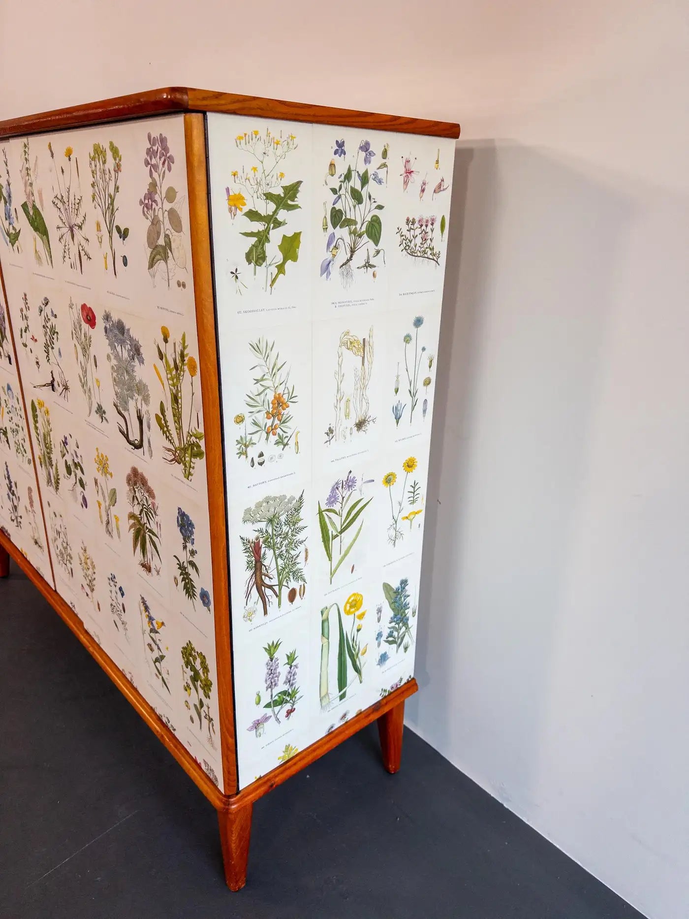 Scandinavian “Flora” Cabinet, Inspired by Josef Frank