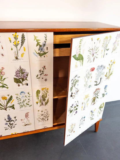 Scandinavian “Flora” Cabinet, Inspired by Josef Frank
