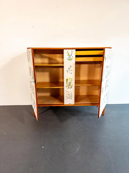 Scandinavian “Flora” Cabinet, Inspired by Josef Frank