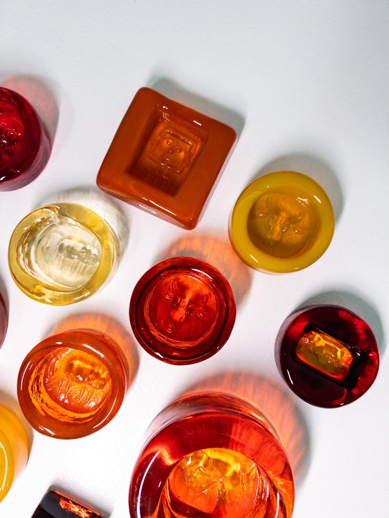 Erik Höglund for Boda Glasbruk — Collection of 11 Vintage Glass Ashtrays, 1960s